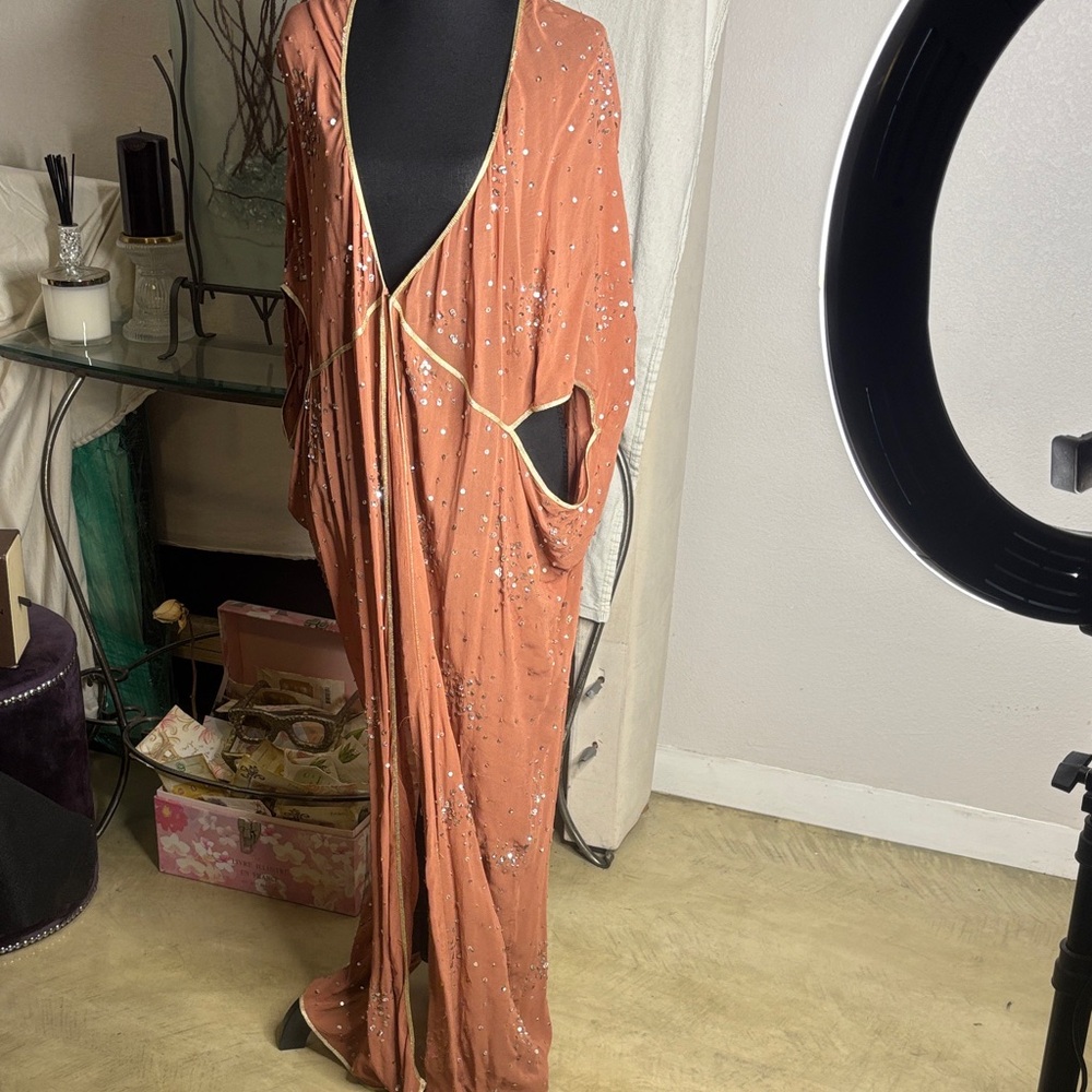 Free People Orange Maxi Dress
